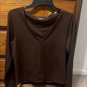 Old Navy Women's Chocolate Long Sleeve Top